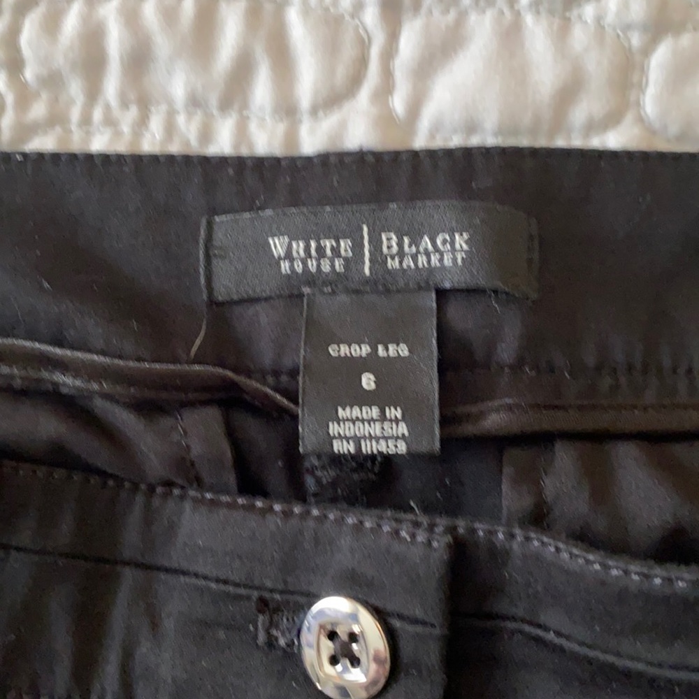 Black crop leg pants